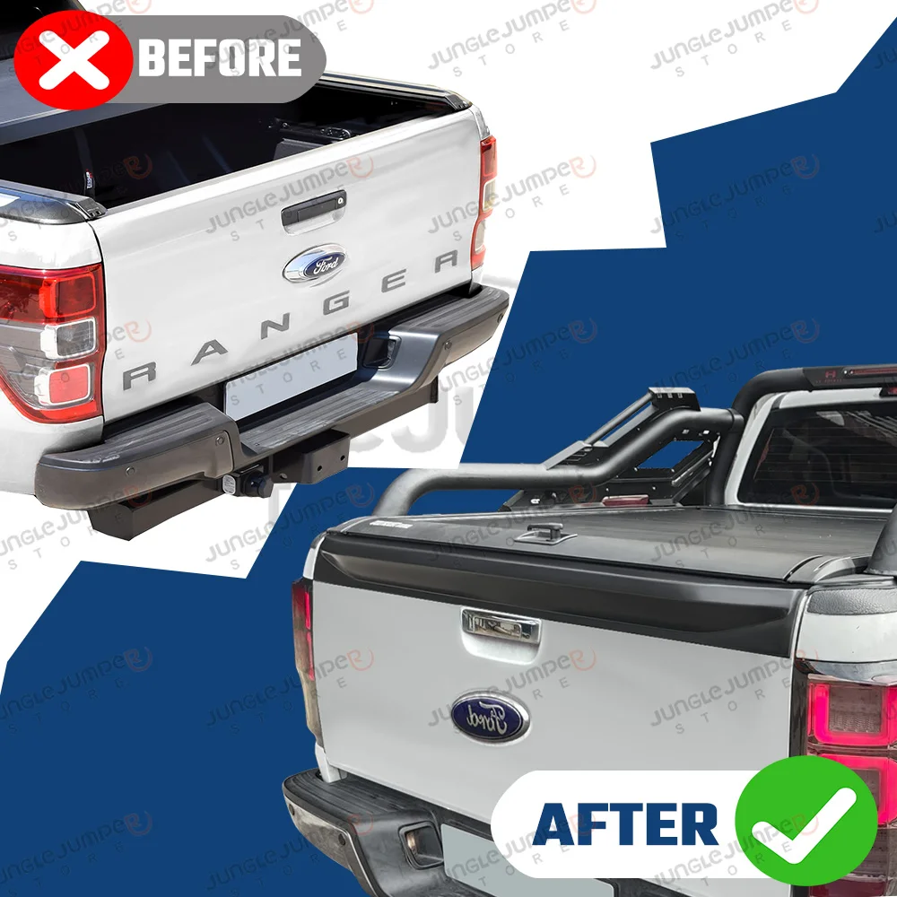 Rear Spoiler Cover for Ford Ranger 2012-2022 Wildtrak XLT XLS Raptor T6 T7 T8 Tailgate Cover Protector Car Accessories