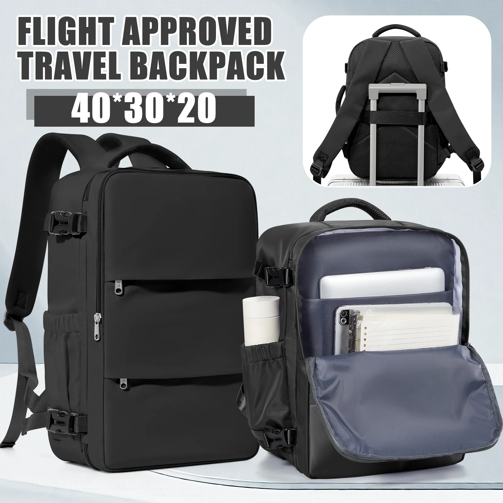 Ryanair 40x30x20 mochila de viaje Wizzair cabina avión maletas cabina equipaje de mano bolsas mochila impermeable portátil Packbag