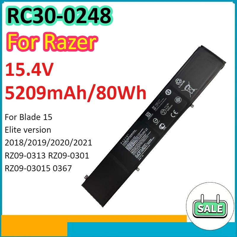 

5209 мАч RC30-0248 Новый аккумулятор для ноутбука Razer Blade 15 Elite Version 2018/2019/2020/2021 RZ09-0313 RZ09-0301 RZ09-03015 0367