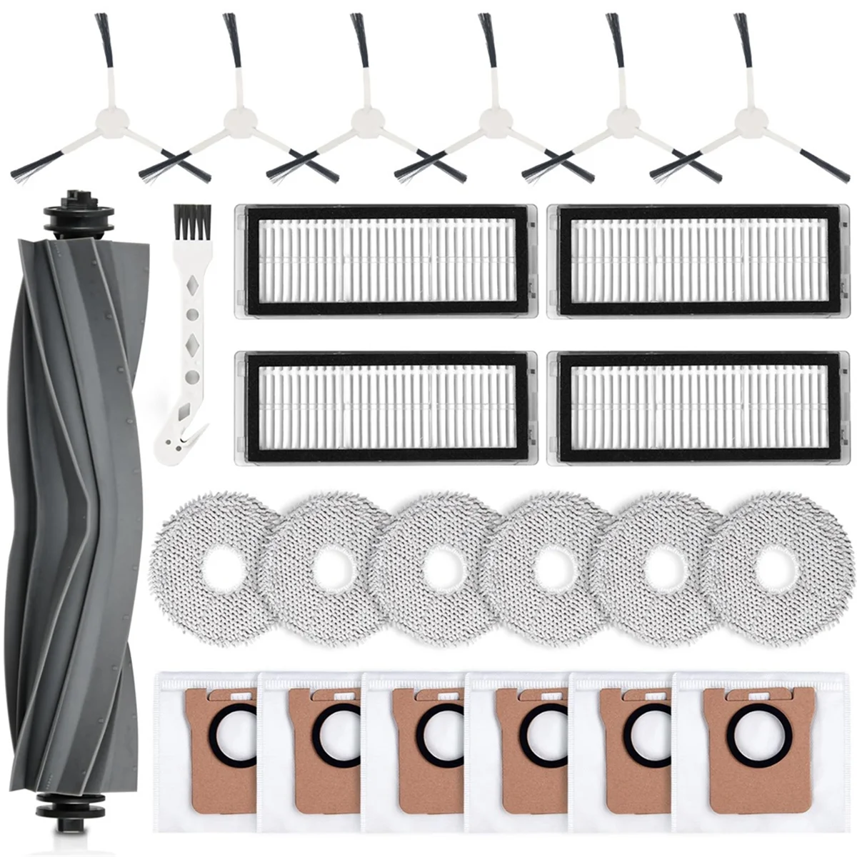 Accessories for Dreame L20 Ultra / L20 Ultra Complete Robot Vacuum Cleaner. Main Brush Filters Cloths Dust Bags Brushes