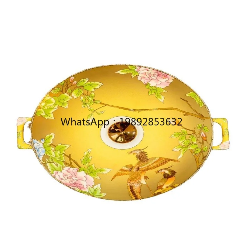 ZC Bone China Dinnerware Set New Ceramic Bowl Plate Household Chinese Style Gift