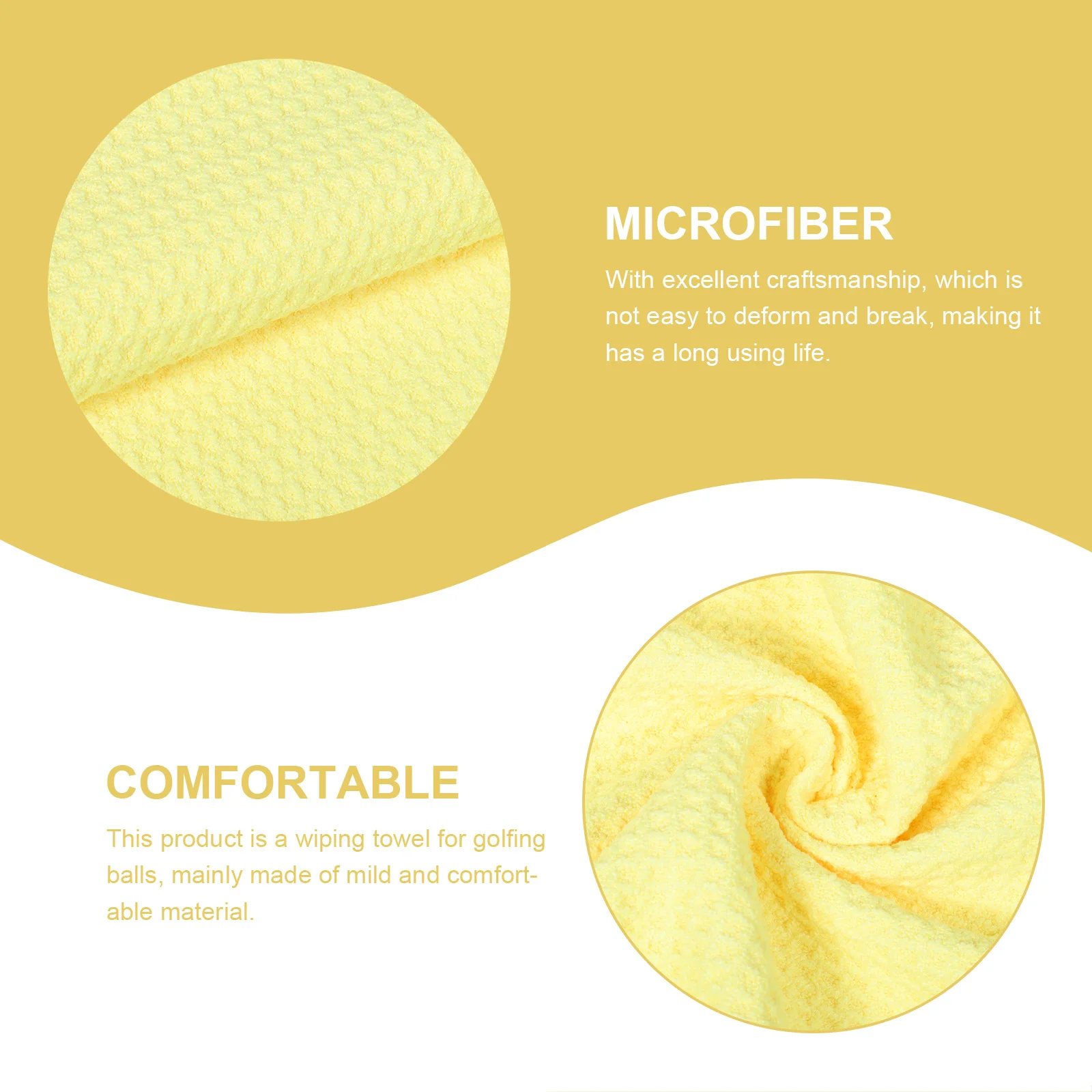 

Golfs Wipe Towel Durable Microfiber Portable Outdoor Golfs Ball Sports Use Ball Towels with Buckle