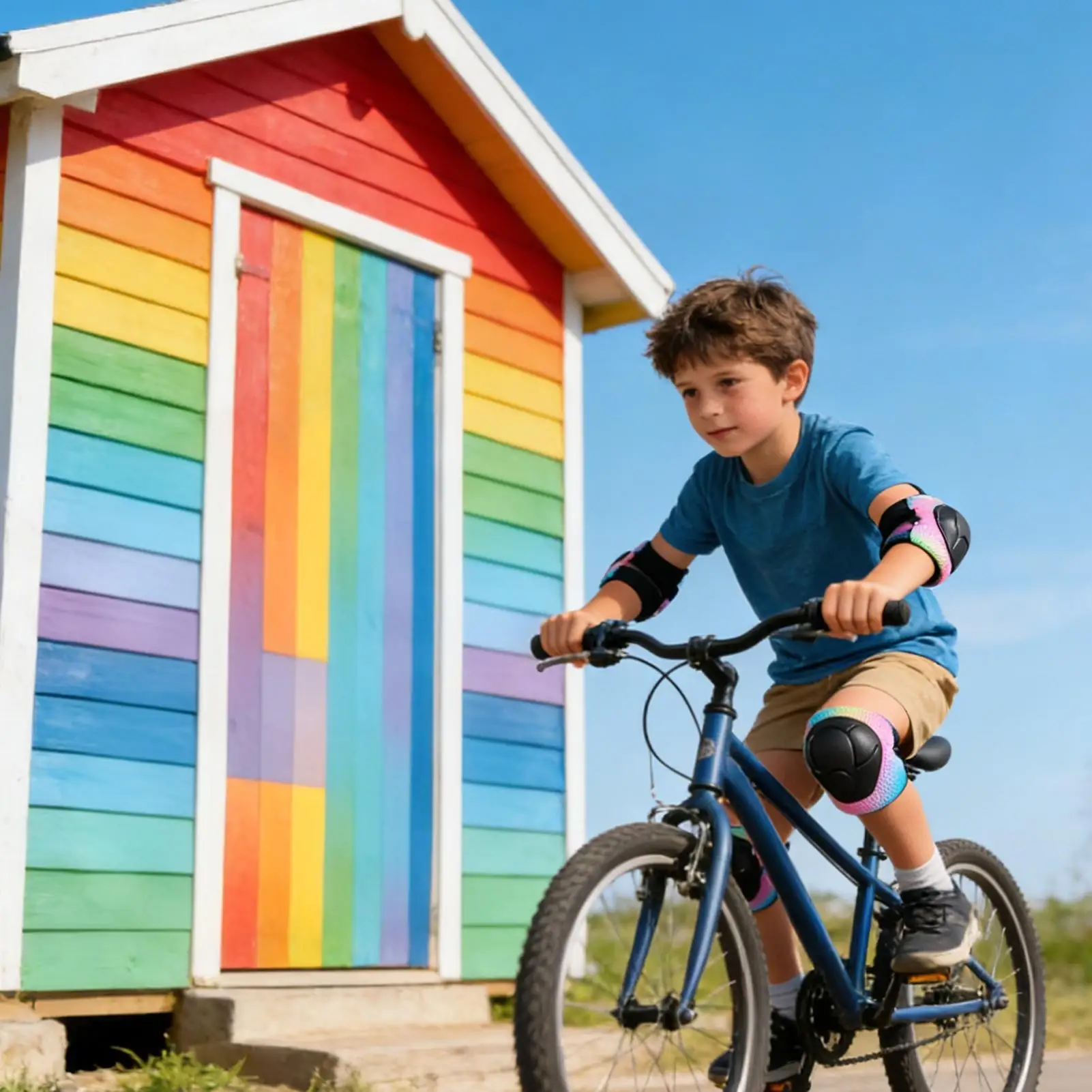 

Kids Knee Pads Shock-Absorbing Breathable Lightweight Kids Protective Gear For Cycling For Children Boys Girls Bike