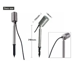 LED Lawn Lamps Lustre Stainless Steel Garden Pathway Landscape Spike Lamp Outdoor Decoration Lighting Garden Light