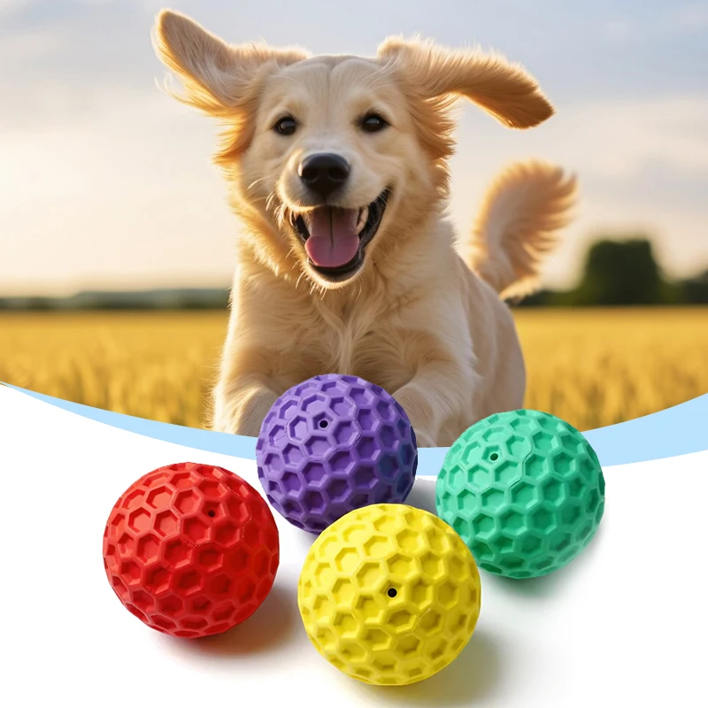 Dog Squeaky Balls Dog Toys Aggressive Chewers Large Medium Breed Durable Tough Chew Toys for Dogs Natural Rubber Dog Balls