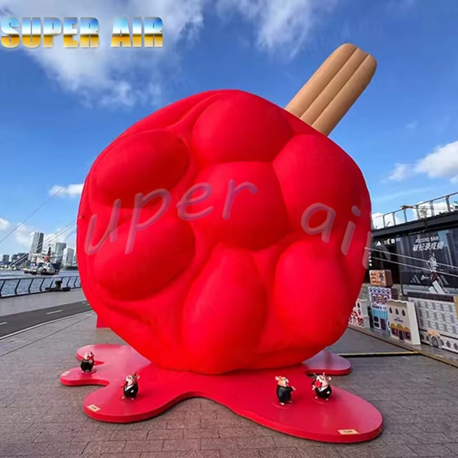Gelato gonfiabile con zampa di gatto, decorazione gigante per eventi all'aperto e oggetti di scena promozionali