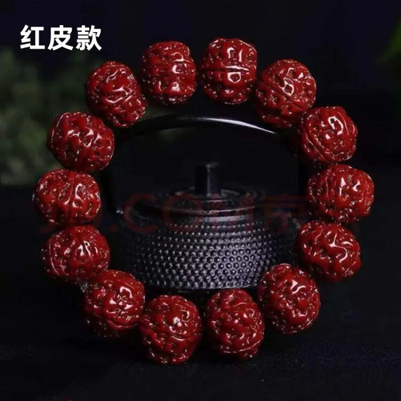 

Machine Brush Nepal Five Faces Large Small Rudraksha Bodhi Bag Bracelet Jadified108Tree Ancestor Buddha Beads Collectables-Autog