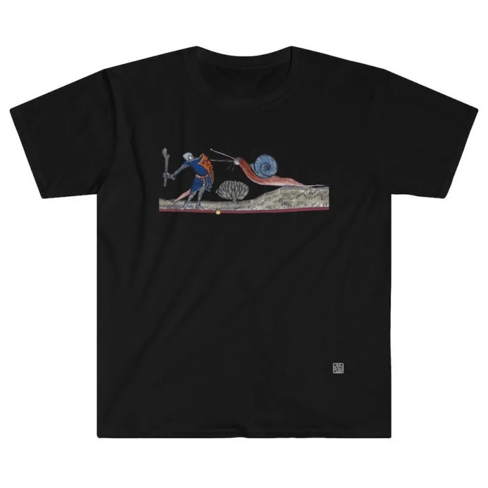 Snail Vs Knight Unisex Tshirt Antique Vintage Manuscript Art Medieval Meme Middle Ages French Painting Women Sweatshirt