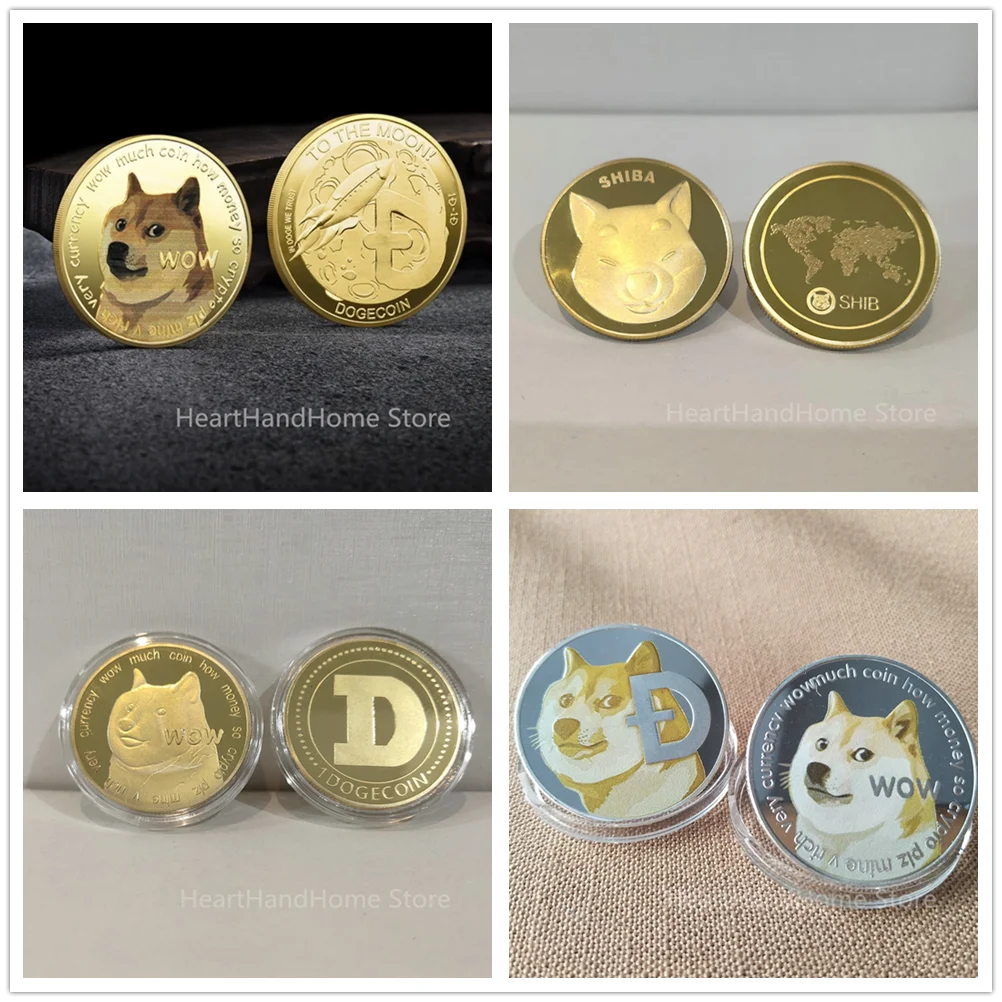 

New Gold Wow Dog Coin Virtual Non-currency Coins Silver Nice Ethereum XRP BTC Ripple Shiba Pi Cryptocurrency Bitcoin BIT Specie