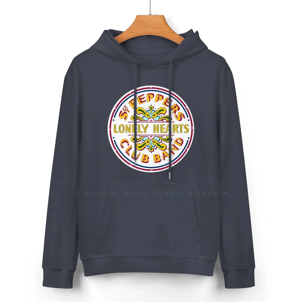 [ High Quality ] Sgt Pepper Logo Pure Cotton Hoodie Sweater 24 Colors The Music Sgt Pepper Sargent Pepper Paul Mc Cartney