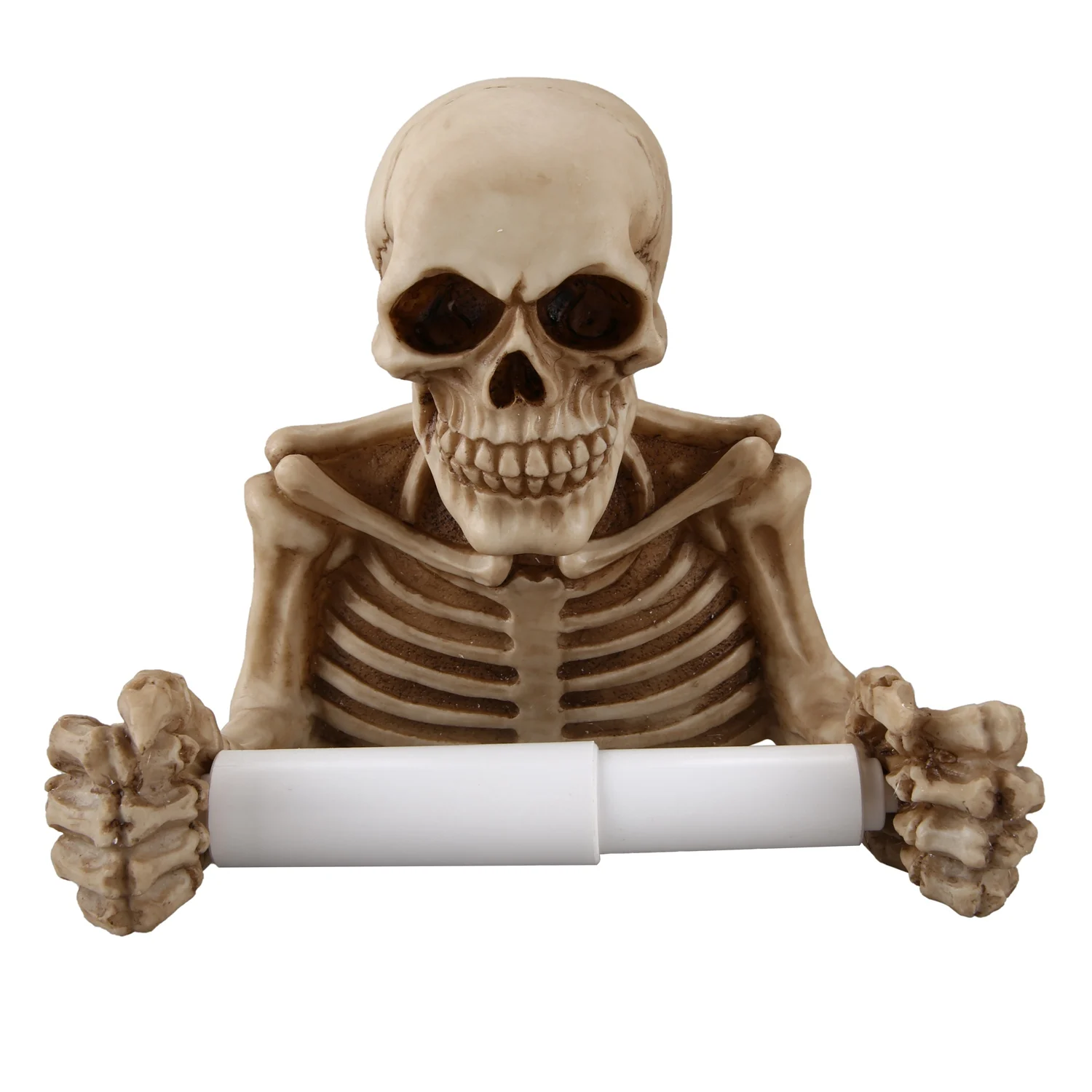 

AF90-Creative Skull Toilet Paper Holder Wall Mounted Toilet Paper Storage Box Bathroom Storage Box