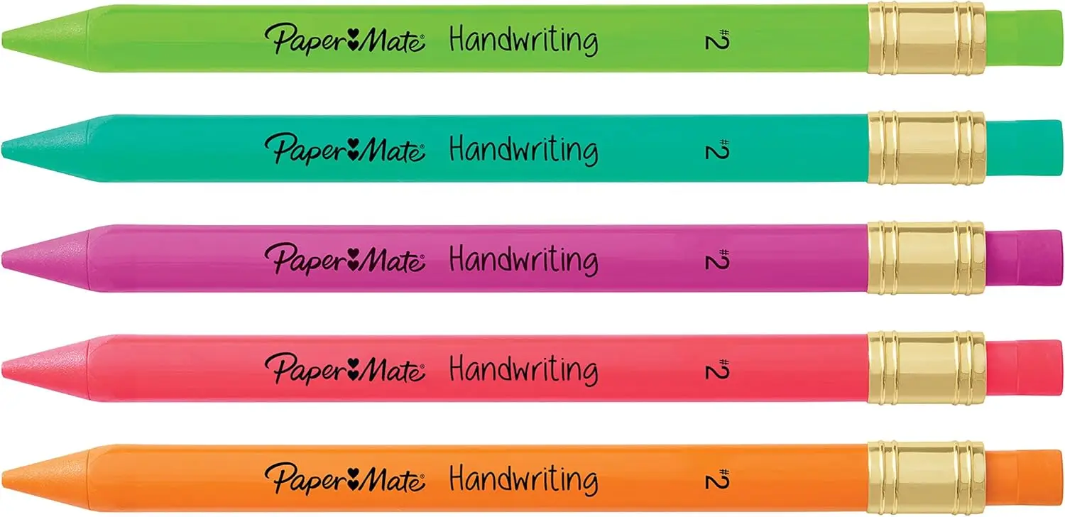 مجموعة أقلام رصاص ميكانيكية مثلثة مع عبوات رصاص وممحاة 1.3 مم، ألوان ممتعة، مستلزمات رسم مكتبية مدرسية، 8 عبوات
