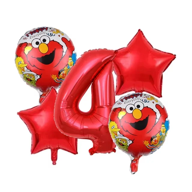 Cartoon Sesamstraße Geburtstagsparty-Zubehör Kinder Keksmonster Ballon-Design Jungen Mädchen Partyzubehör Babyparty – Detail 4