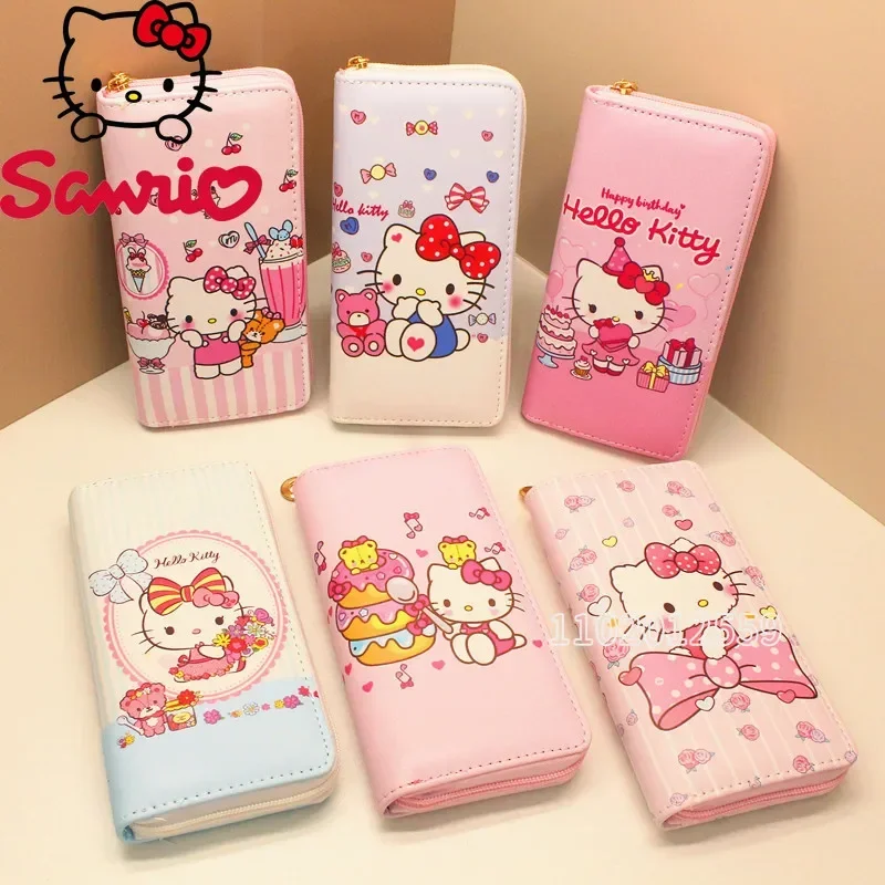 

Sanrio Hello Kitty New Wallet Luxury Brand Girls Coin Purse Large Capacity Multiple Card Slots Fashion Girls Wallet High Quality