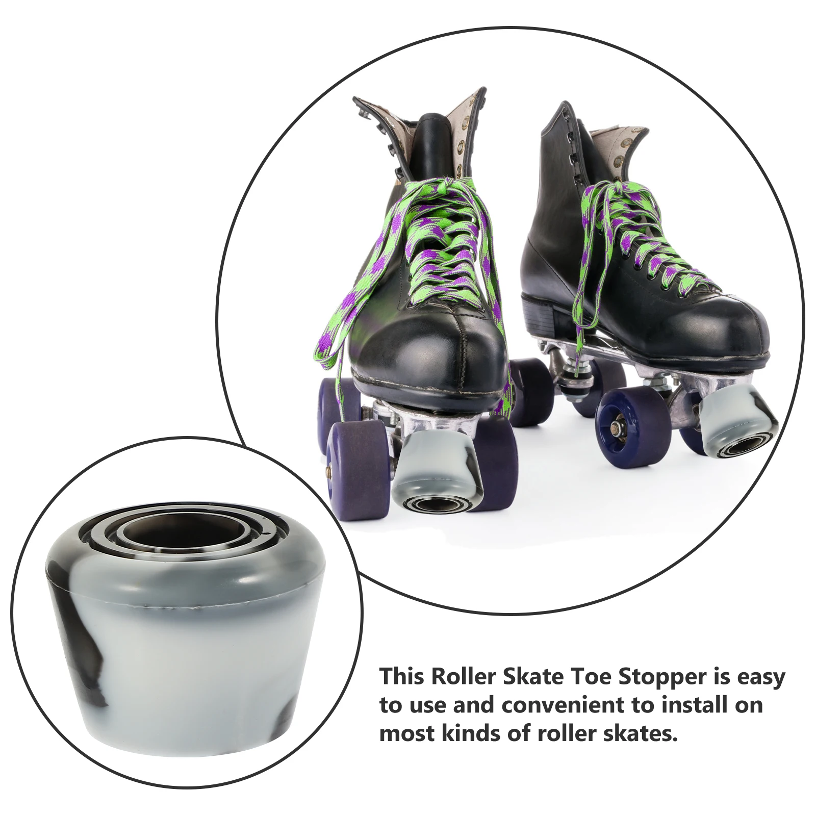 Ograniczniki do rolkowych, odporne na zużycie hamulce, regulowana wysokość, materiał PU, pewny chwyt, przenośne stopery, narzędzie do rolkowych.