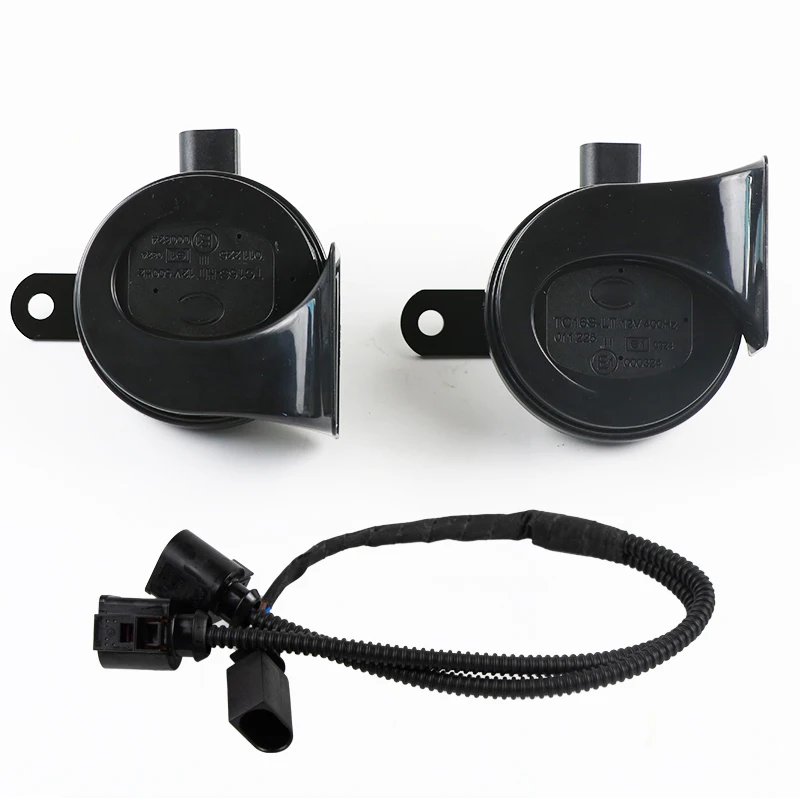 Bocina de caracol para coche VW Polo Jetta Passat Caddy ID3 ID4 ID6 Skoda Octavia coche honk bocina de doble tono alto y bajo con arnés de cableado