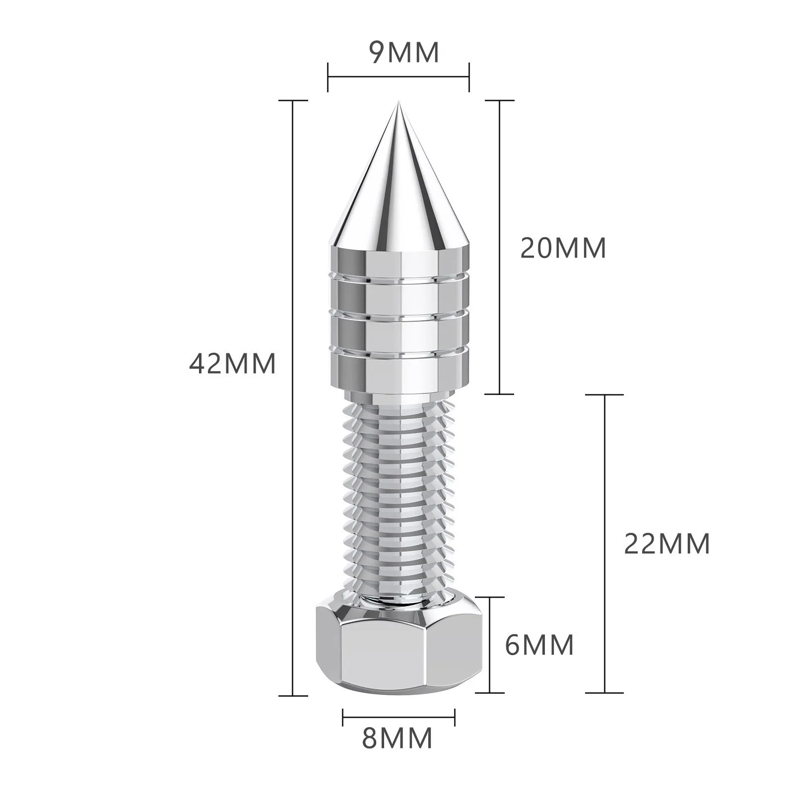 Preffair M6 M8 M10 Edelstahl-Lautsprecher mit Gewindespikes, Hifi-Audio-Subwoofer, Isolationsständer, Fußkegel, höhenverstellbar – Detail 2