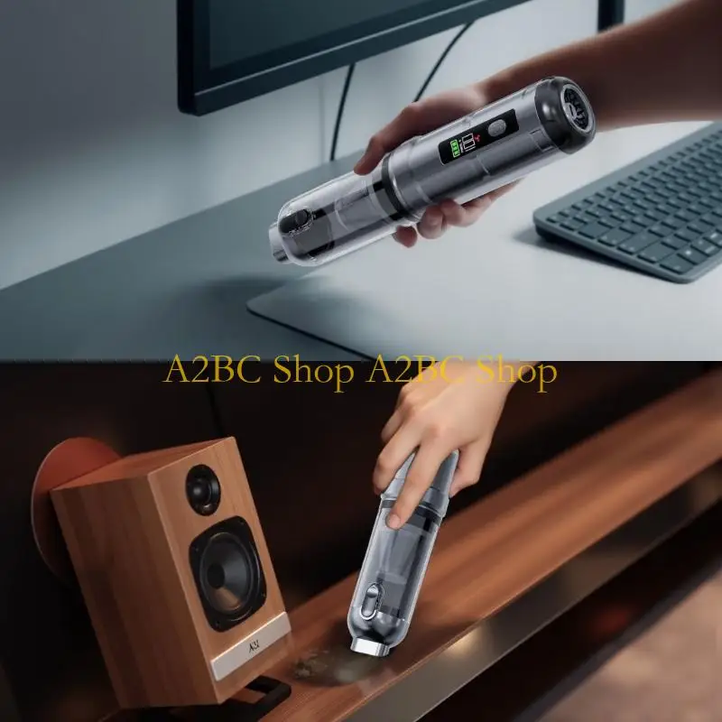 A2BC Sturdy ABS Car Vacuum Cleaner 3 Adjustable Settings Extended Battery Life