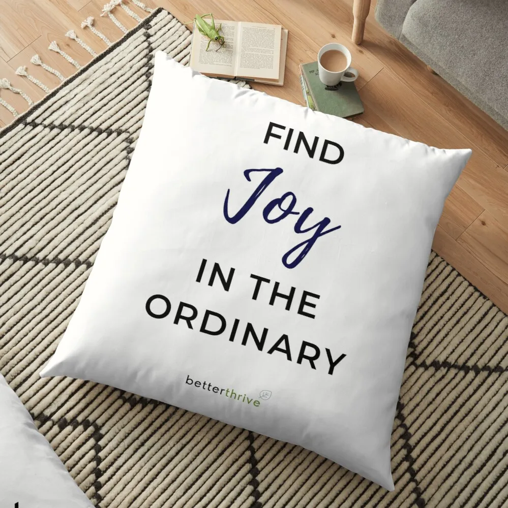 

Find Joy in the Ordinary Floor Pillow Sofa Cushions Covers Plaid Sofa