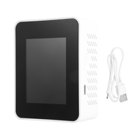 A89Z 6 in 1 PM2.5 PM10 HCHO TVOC CO CO2 Air Quality Detector CO CO2 Formaldehyde Monitor Home Office Air Quality Tester,White