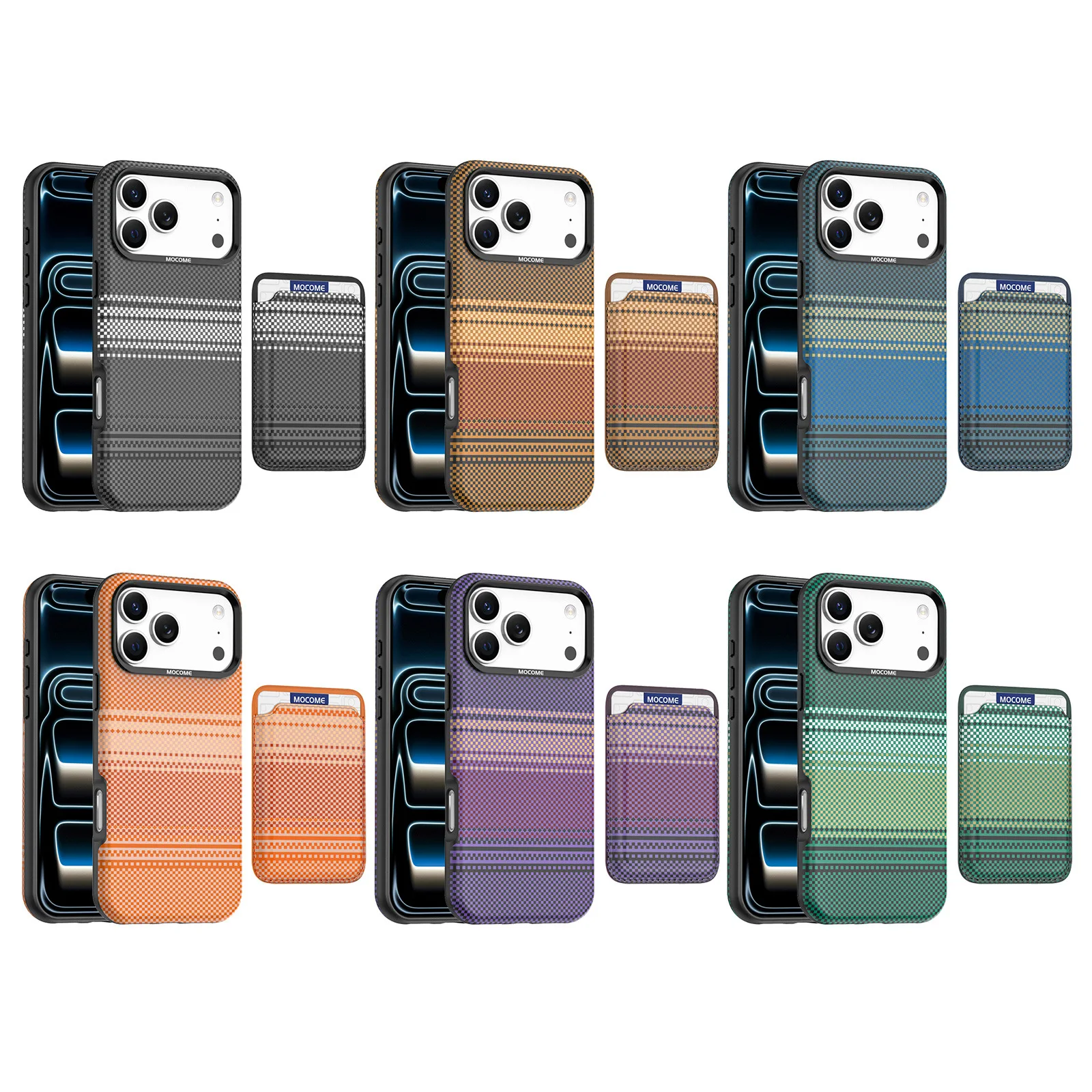 2 in 1 Detachable Magnet Carbon Fiber Wallet Case For iPhone 18 Pro Max 12 13 14 15 16 17 Pro Max For Magsafe Card Slots Cover