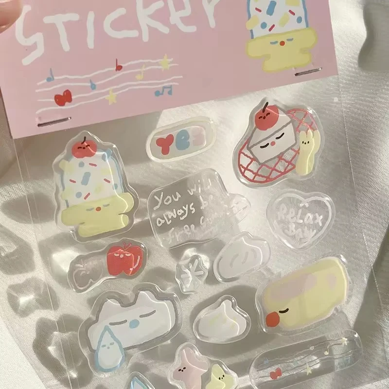 Cute Jelly Three-dimensional Sticker High-value Computer Tablet Mobile Phone Decorative Sticker Hand Account Card