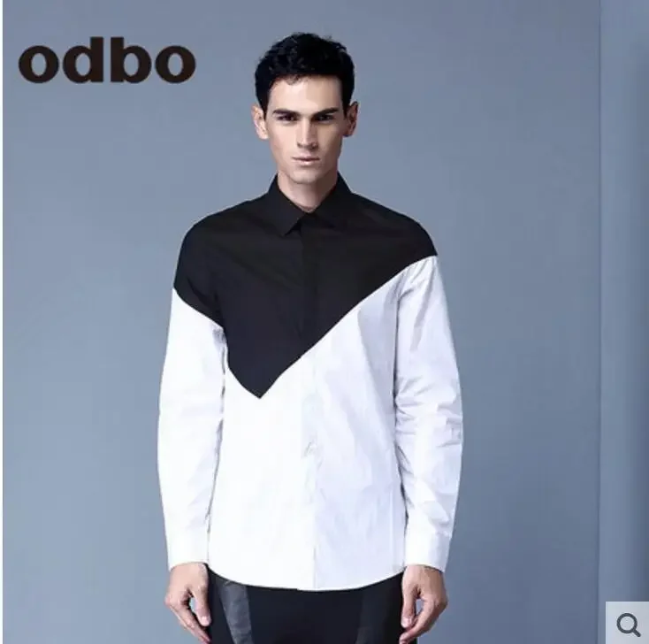 

S-6XL 2024 New Men's Clothing Hair Stylist GD Fashion Original Designer Black White Spliced Shirt Plus Size Costumes