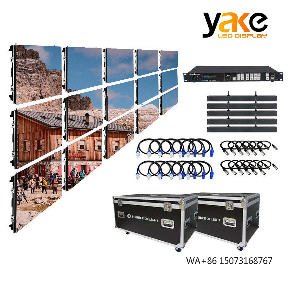 

Yake P1.86 P2.6 P3.91 Indoor Outdoor Smart Curved Rental Event Never Black Led Screen Pantallas Led Display Video Wall Panel