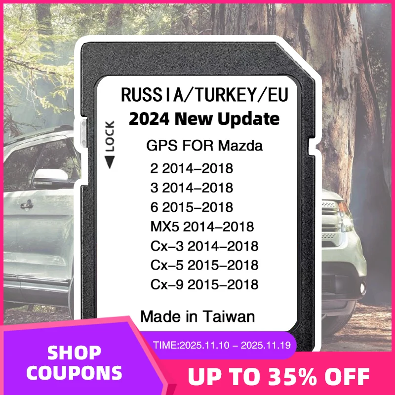 

for Mazda 2/3/6/CX3/CX5/CX9/MX5 Car Sat Navi 16GB GPS Update Maps Data New 2024 Version Maps EU Navigation SD Card