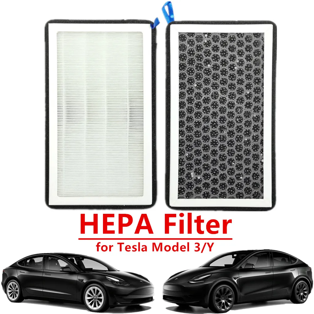 Activated Carbon Filter for Tesla Model3 Tesla ModelY External HEPA Filter AC Filter Air Conditioner Filter For Model 3 Model Y