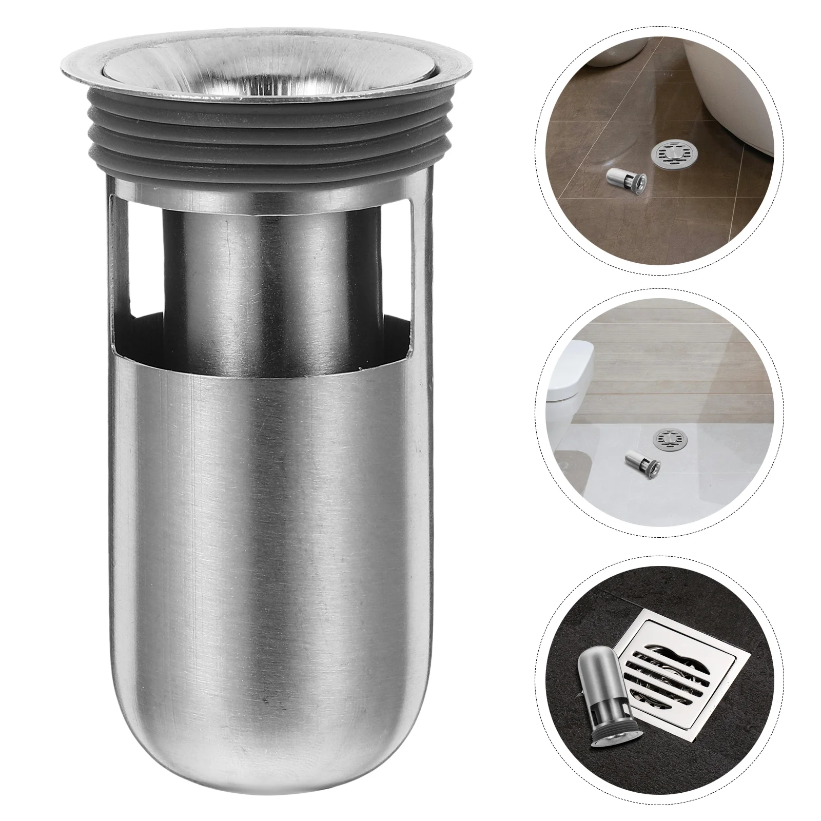 Floor Drain Core Sink Shower Valve Kitchen Stopper Silver 304 Stainless Steel Backflow Preventer