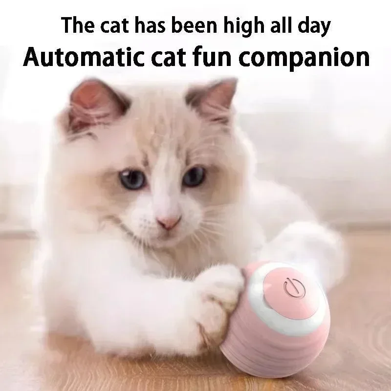 Automatic Rolling Smart Ball Toys Silicone Self-moving Kitten Toys Cat Supplies Juguetes Para Gatos Remote Control Ball