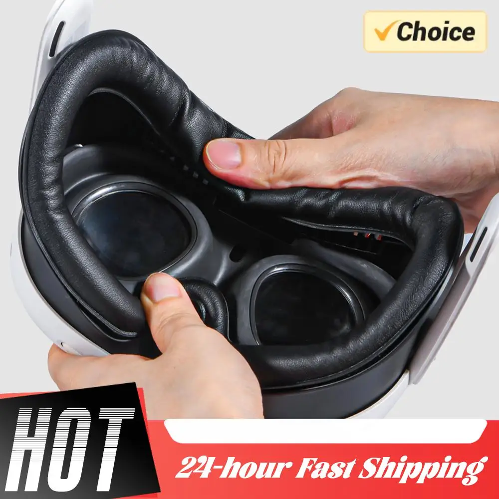 

Face Cover Pad with Cooling Fan 3 Speeds Facial Interface with Cooling Fan with PU Face Cushion Pad for Meta Quest 3 VR Headset