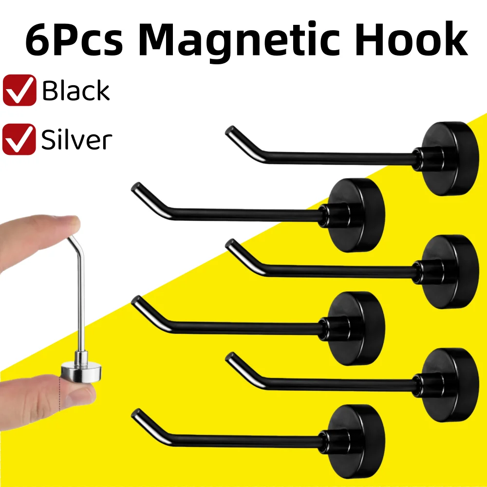 Strong magnetic hook, magnetic hanging key, no punching, 45 ° right angle NdFeB permanent magnet, refrigerator hook, magnetic