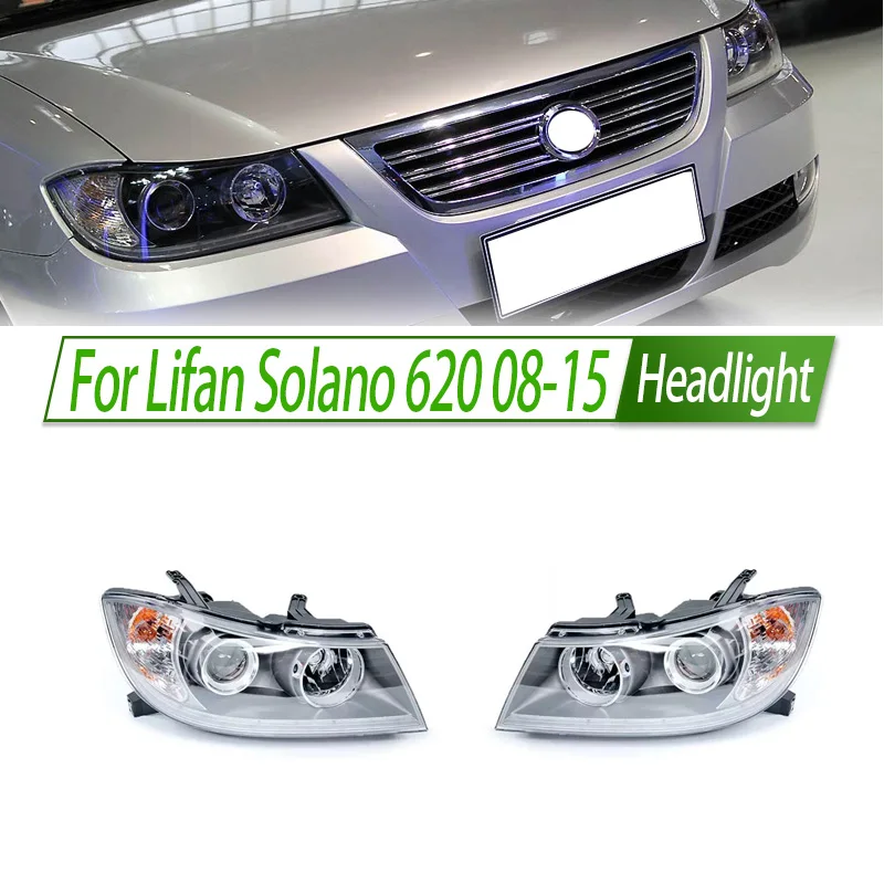 

For Lifan Solano 620 08-15 Halogen Headlight Assembly OEM Style Front Headlamp Bulb Socket Plug & Play Replacement