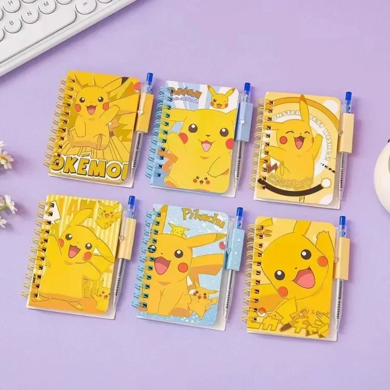 Pokemon Pikachu Notebook Cute Cartoon Anime Pokemon Ball Pen Coil Book Set Notepad Children Learning Supplies Holiday Gifts