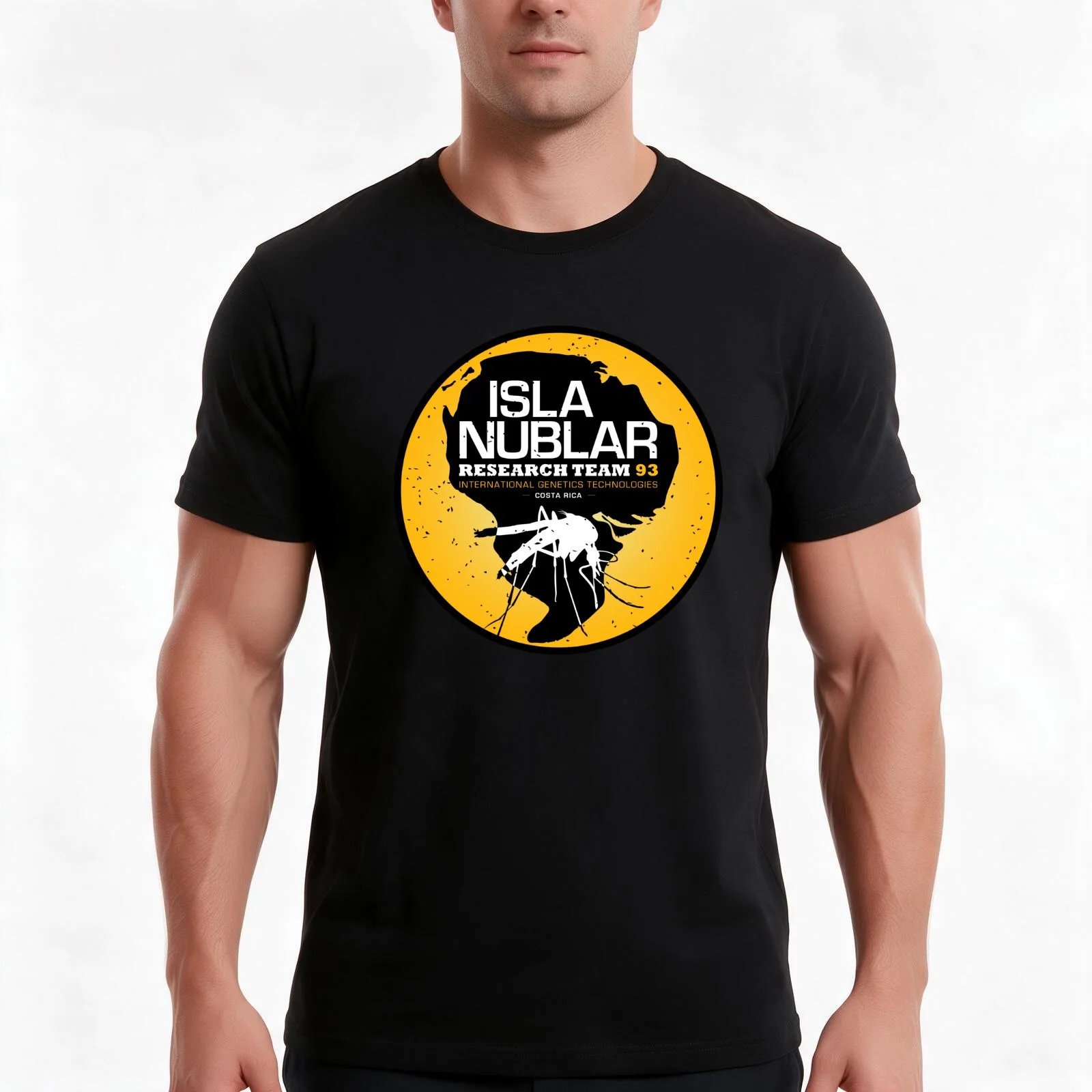Isla Nublar Research Team T-Shirt, Summer Casual Cotton Tee, Oversized Streetwear Tops, Vintage Graphic Print, Unisex Men Women