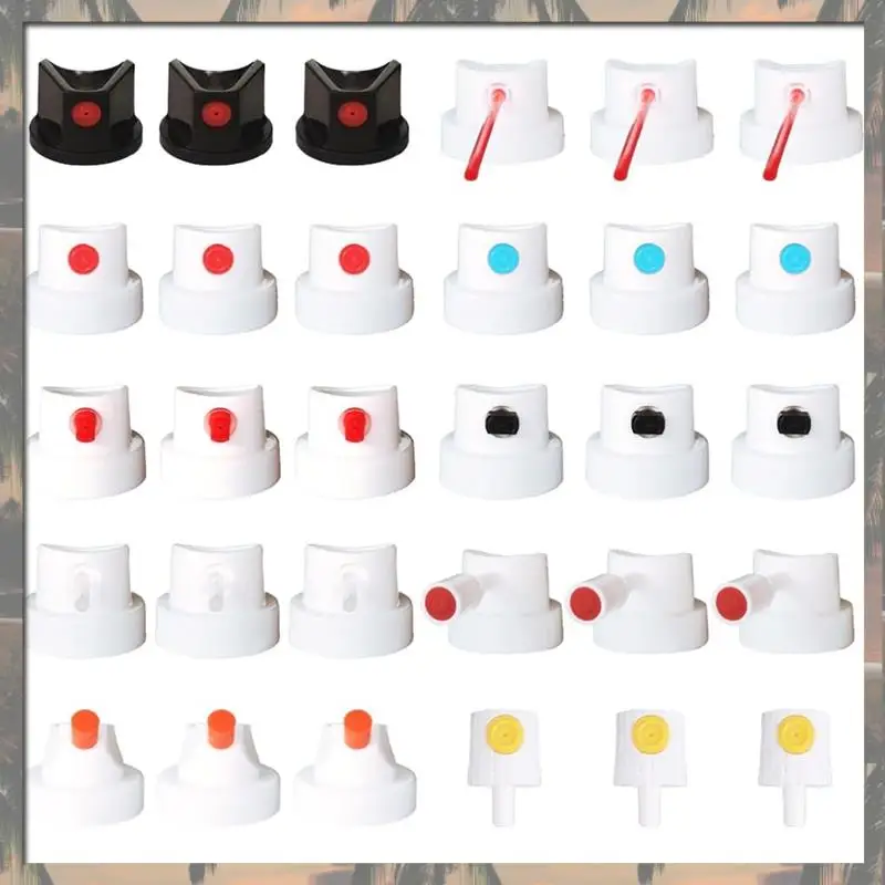 

A70U New 30PCS Spraypaint Caps & Nozzles Kit For Female Cans,Spray Can Nozzle Artist-Grade Spraycontrol Kit