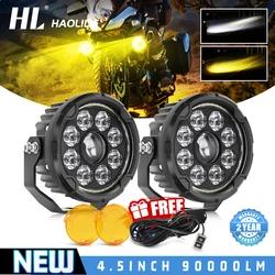 HL New Motorcycle Led 5Inch Round Led Work Light with Amber Mask 3000K 6000K Driving Lights Auxiliary Light Moto off-road use