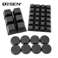 Black Rubber Feet Pads Self-adhesive Square/Round Shock Absorber Gasket For Laptop Speakers Electronics Appliances Furniture