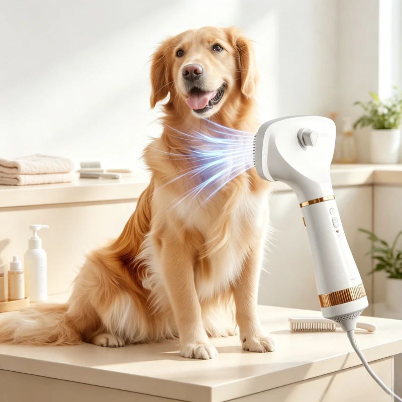 Quiet Pet Dryer Brush Blower Grooming Comb for Dogs Cats Small Breeds Fur Drying Styling After Bath Home Pet Care 펫 드라이어 브러시
