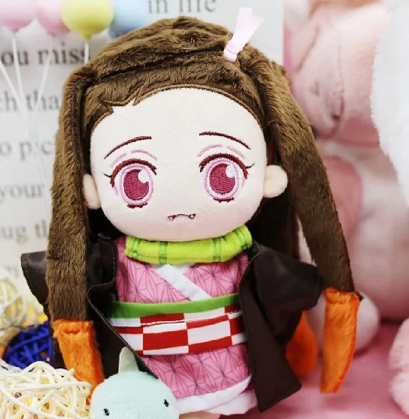 Demon Slayer  Kamado Nezuko Kamado Stuffed Plushie 20cm Plush Doll Body Clothes Clothing Costume Cosplay YM