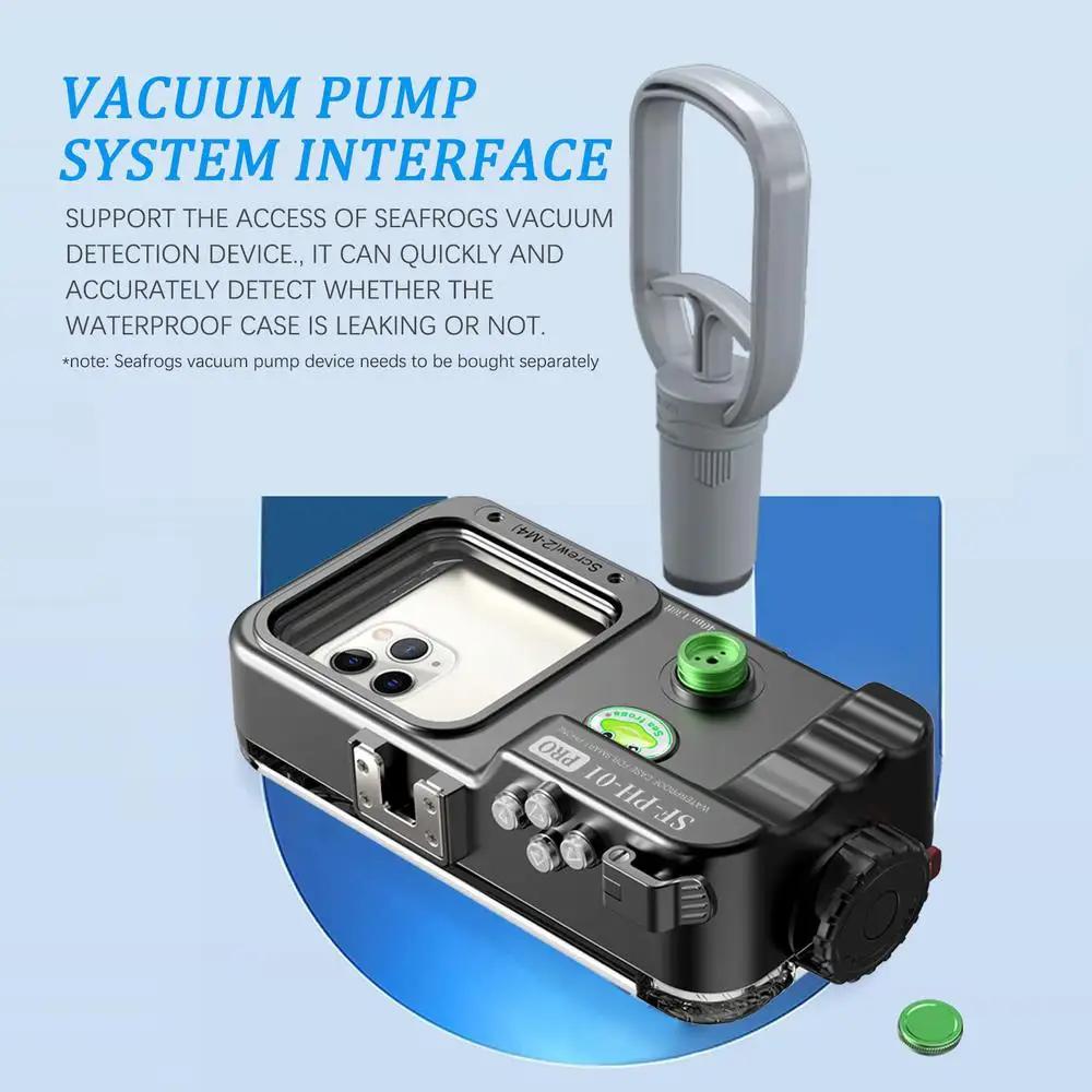 Searogs SF-PH-01 Pro 40 متر/130 قدم تحت الماء الإسكان مقاوم للماء جراب هاتف آيفون 14 سامسونج S21 S22 هواوي Andriod