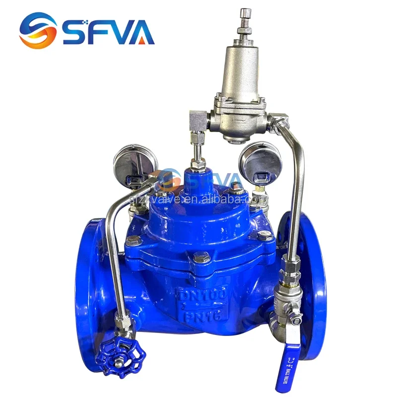 200X PN16 ductile iron slow closing control valve