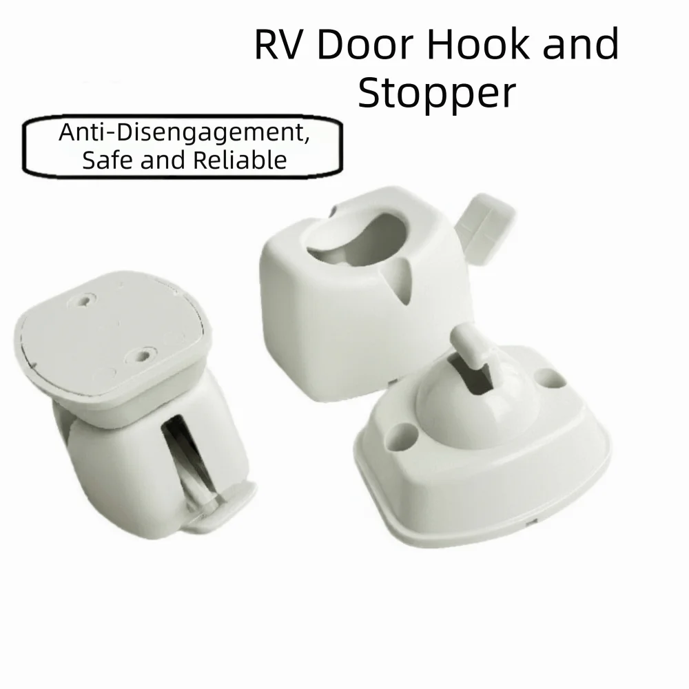 Nylon Door Stop Retaining Catch White Plastic Replacement Kit Caravan Door Retainer Interior Fastener Limiters