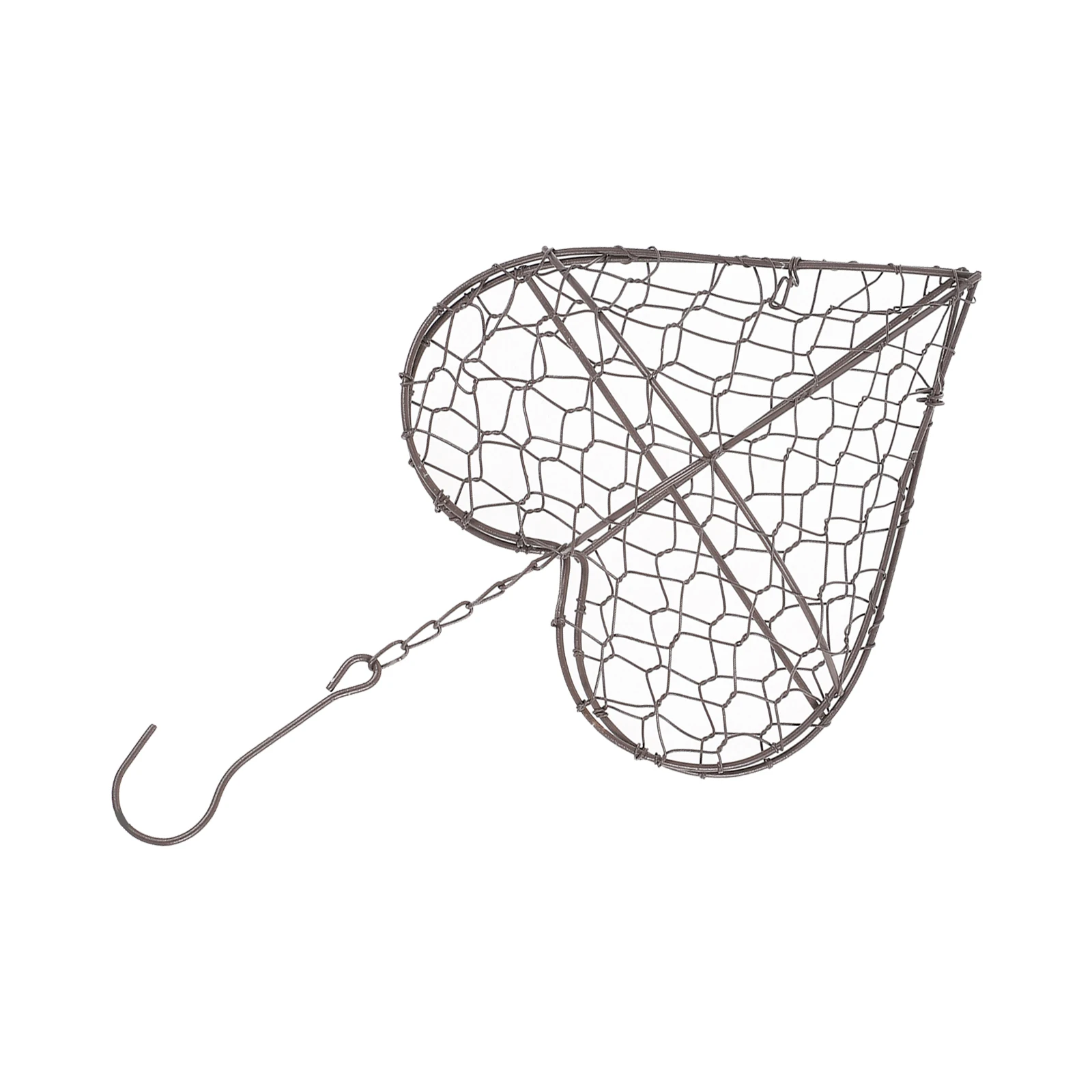 

Iron Heart Shape Hanging Basket Flowerpot Wall Planter Shelf Home Garden Office Decor Space Saving Hanging Plant Container