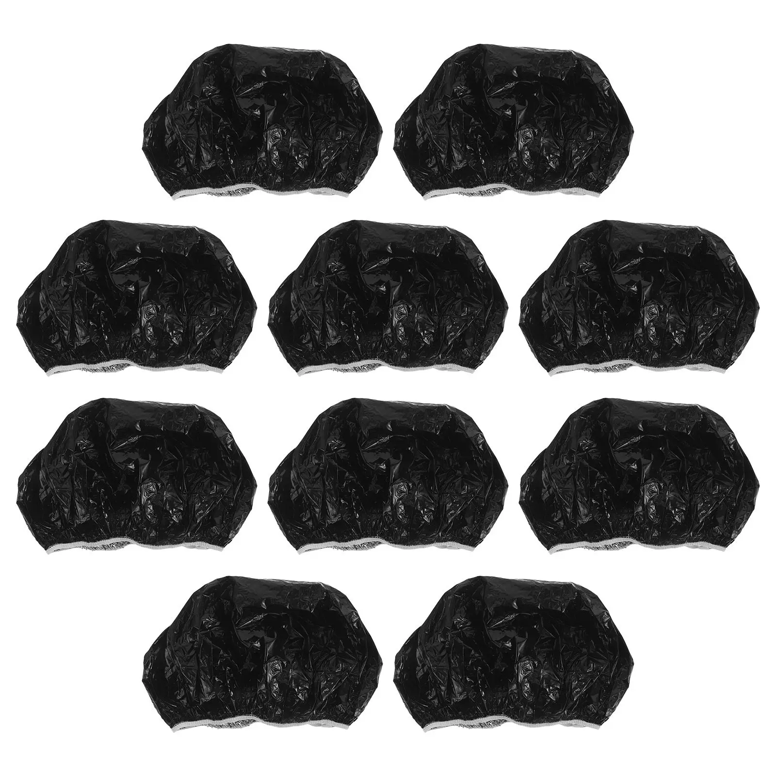 10Pcs Hair Processing Caps Aluminum Foil Deep Conditioning Shower Cap Reusable Waterproof Hair Treatment Travel Essentials