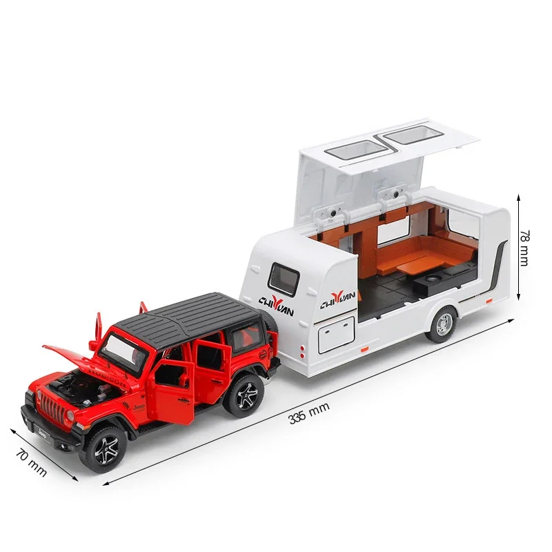 1:32 Benz G63 Cullinan Wrangler Trailer Alloy Model Car Toy Diecasts Metal Casting Sound and Light Car Toys Vehicle