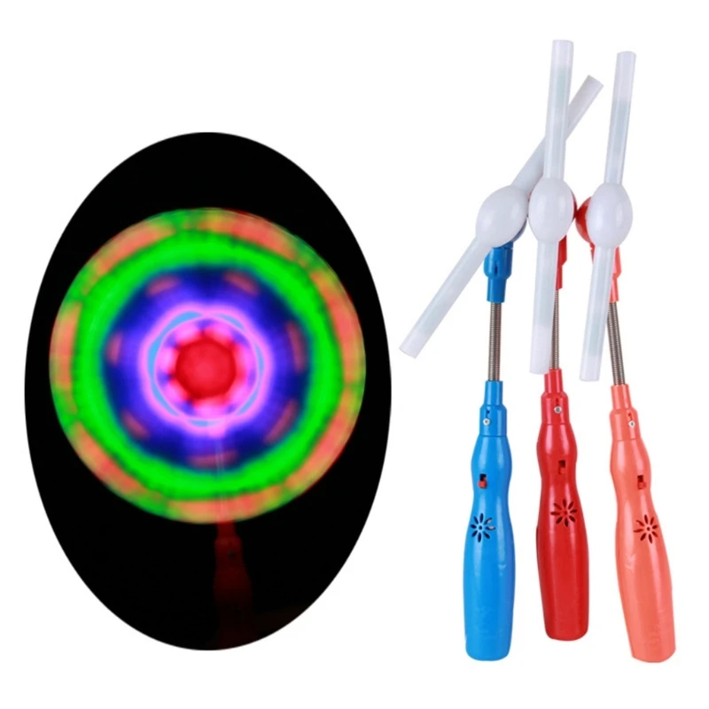 Light Up Spinning Wand LED Spin Toy Gift for Autistic Children Classroom Prize N84E