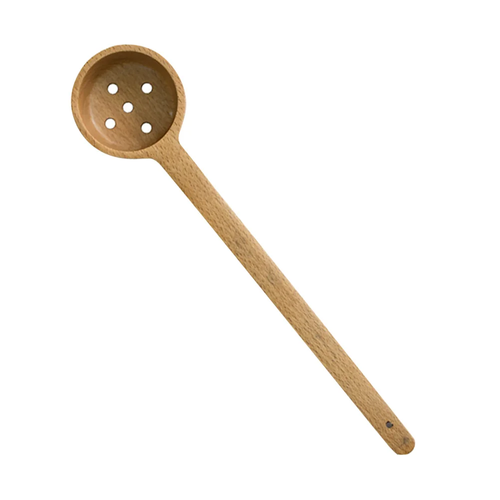 

Wooden Colander Coffee Spoon Kitchen Serving Spoons Long Large Hand-Pulled Noodle